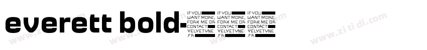 everett bold字体转换